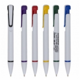 caneta plástica colorida