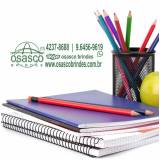 quanto custa cadernos e materiais escolares Vila Romana