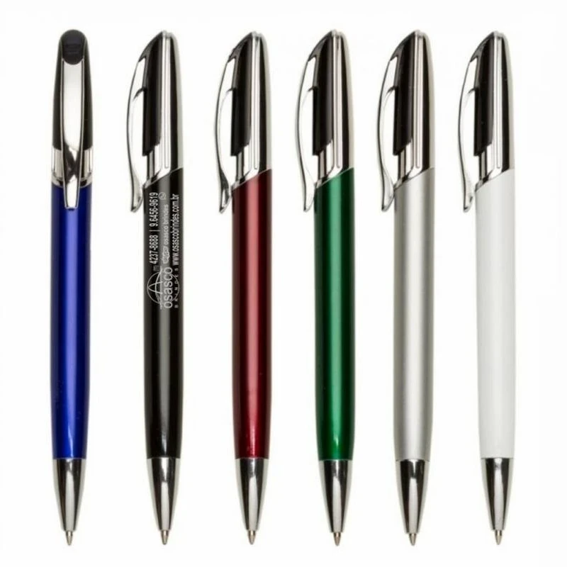 caneta metálica com laser